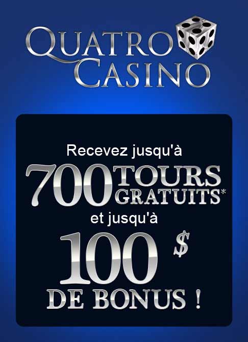 Quatro Casino 🎲 Recevez Jusqu'à C$100 et 700 Tours Gratuits